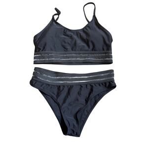 Shein Black 2 piece Swimsuit Small